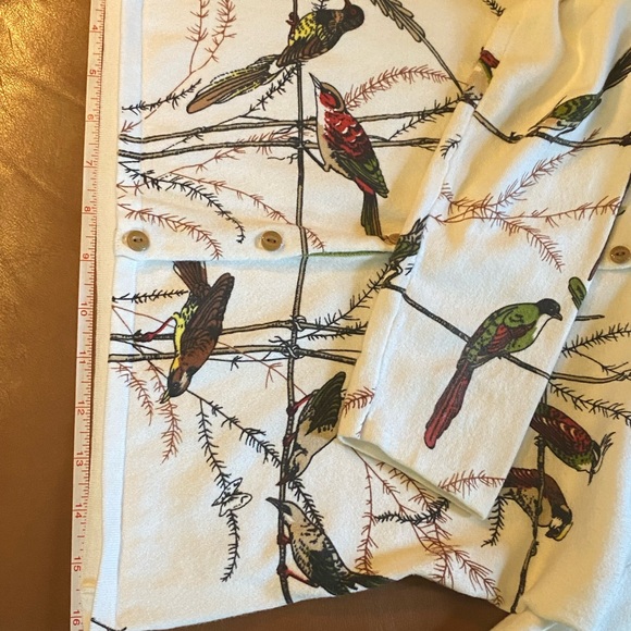 CAbi White Cardigan with birds sweater in small. - Picture 9 of 12
